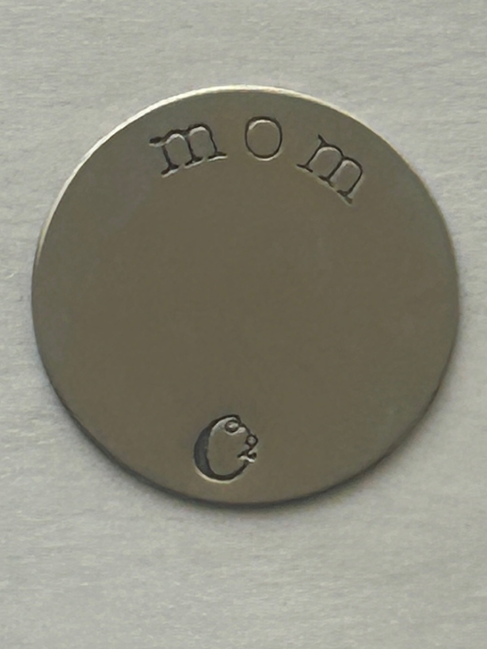 Origami Owl Silver Mom Plate for Necklace Locket